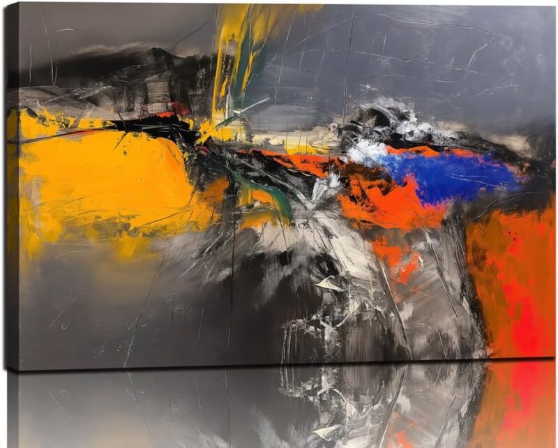 Abstract Wall Art Modern Vintage Abstract Picture Landscapes Oil Painting for Living Room Kitchen Bedroom Bathroom Office and Hallway Wall Decor 36" x 24" Inch
