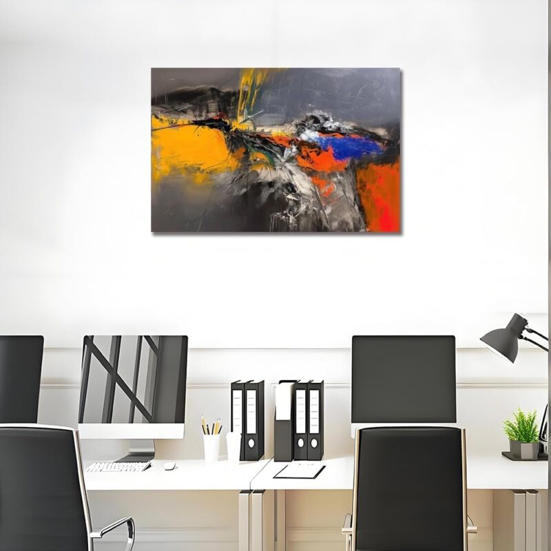 Abstract Wall Art Modern Vintage Abstract Picture Landscapes Oil Painting for Living Room Kitchen Bedroom Bathroom Office and Hallway Wall Decor 36" x 24" Inch - Image 2
