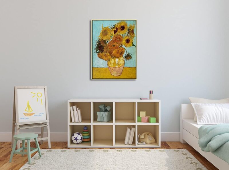 Framed Art Sunflower Large Canvas Prints Wall Art by Vincent Van Gogh Oil Paintings Framed Canvas Wall Art for Living Room Wall Decor Bedroom Home Office Decor - Image 2