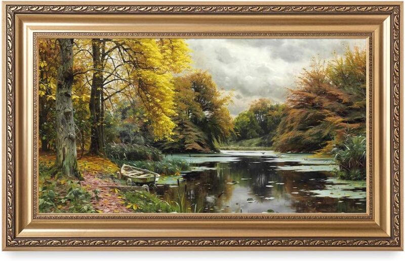 River Landscape 1903, by  Oil Painting Reproductions.  Print Stretched Framed size: 36x22