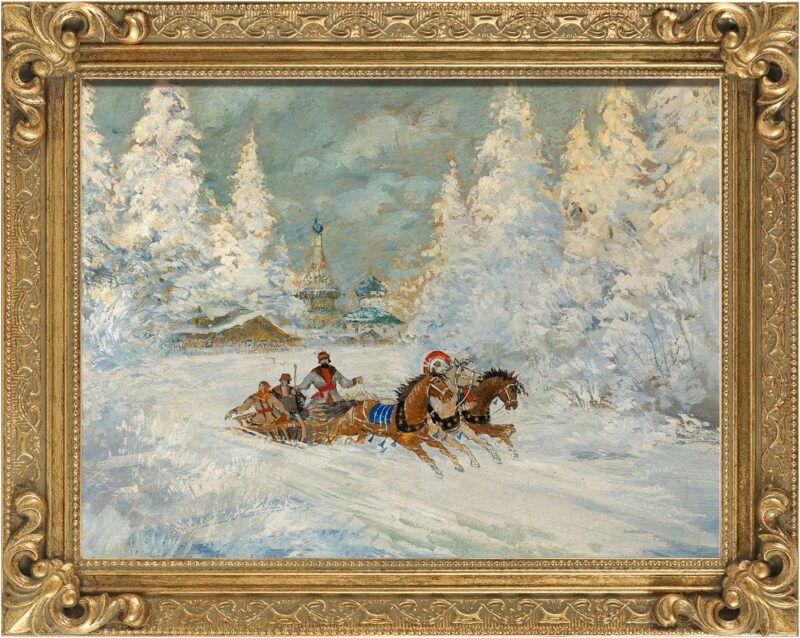 Wood Frame for 16x20 Canvas Paintings, Finished 16x20 Gold Frame for Oil Painting Art Prints, Antique Ornate Picture Frame for Landscape Portrait Wall Decor, No Back & Cover (Gold)