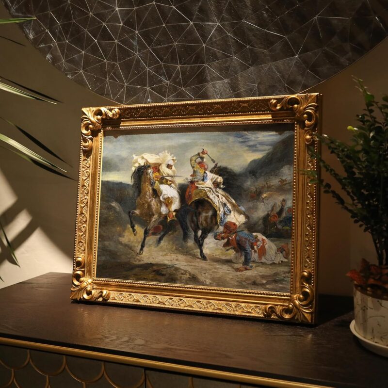 Wood Frame for 16x20 Canvas Paintings, Finished 16x20 Gold Frame for Oil Painting Art Prints, Antique Ornate Picture Frame for Landscape Portrait Wall Decor, No Back & Cover (Gold) - Image 2