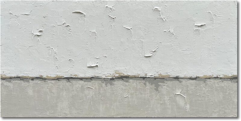 Hand-Painted Grey and White Minimalist Oil Painting 30x60 Inch Large Contemporary Art Oil Painting Living room bedroom corridor office wall decorative art