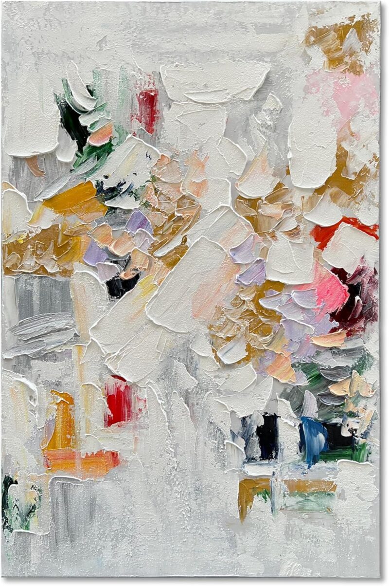 Hand-painted abstract oil painting with thick texture and rich colors, 36x24 inches, is suitable for decorating the walls of art homes.Decorative Art Painting